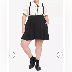 Hot Topic Black Suspender Circle Skirt Size 3X
